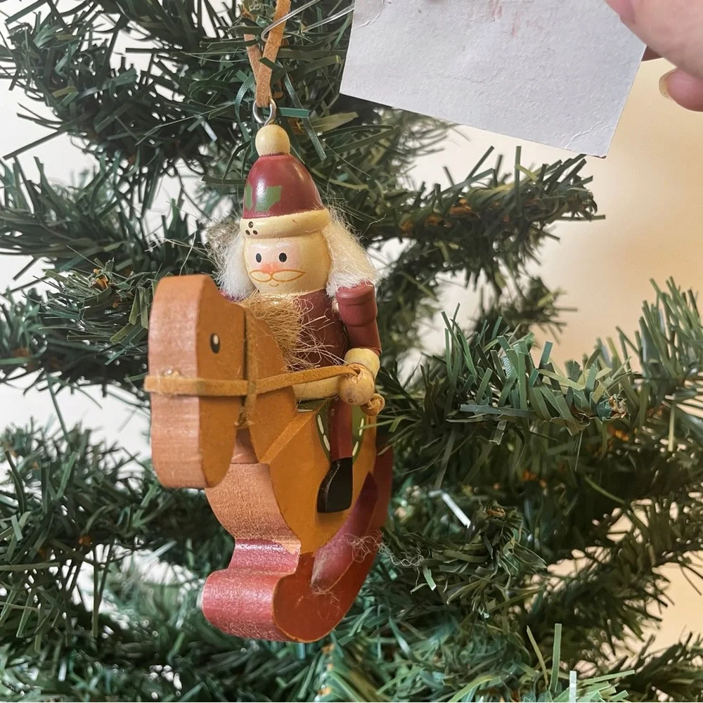 Lot of 4 Christmas Tree Ornaments Snowman, Santa, Toy Soldier, Orb